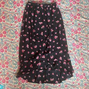Flowy Ruffled Floral skirt